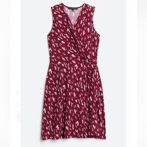 Stitchfix Kaileigh Seanna Faux Wrap Knit Dress - Burgundy - Large Petite LP
